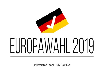 europawahl 2019 - european elections 2019 german vector poster