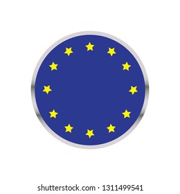 Europe Bagde Stars Union European Flag Stock Vector (Royalty Free ...