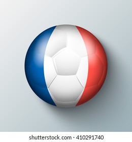 Europe championship 2016 with ball and france flag colors.