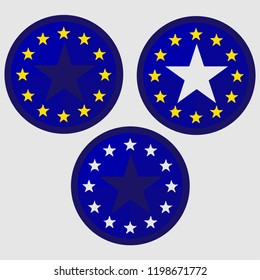 Europe circle vectors 