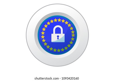 Europe data protection button.