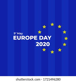 Europe Day 2020 Celebration. Vector Background Illustration