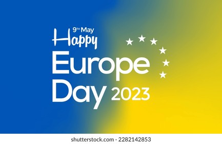 Europe Day is celebrated every year on May 9 to celebrate peace and unity throughout Europe. Vector illustration