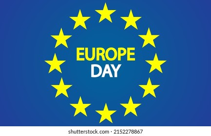 Europe day eu flag, vector art illustration.