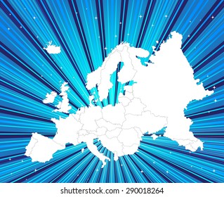 Europe - Detailed Map with Captivating Background