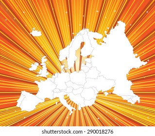 Europe - Detailed Map with Captivating Background