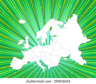 Europe - Detailed Map with Captivating Background