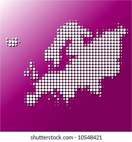 europe dot map - vector -