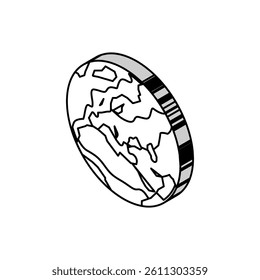 europe earth planet map isometric icon vector. europe earth planet map sign. isolated symbol illustration