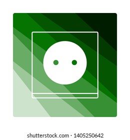Europe Electrical Socket Icon. Flat Color Ladder Design. Vector Illustration.