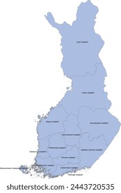 Europe Finland Map with Parliamentary Electoral Districts-Vaalipiiri