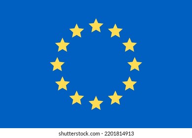 Europe flag with stars. EU symbol. Vector illustration.