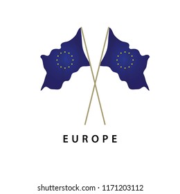 Europe Flag Vector Template Design Illustration