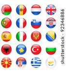 Europe flags buttons, part one