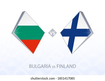Europe football competition Bulgaria vs Finland, League B, Group 4. Vector illustration.