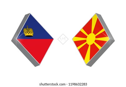 Europe football competition Liechtenstein vs Macedonia. Vector illustration.