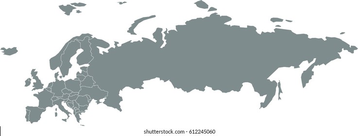 Europe with Full Russia Map
