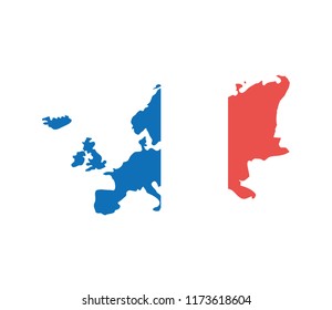 europe geography map location design
