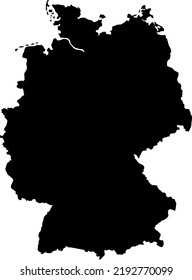 Europe Germany Map vector map.Hand drawn minimalism style.