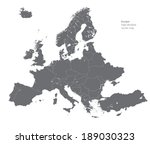 Europe high detailed vector map