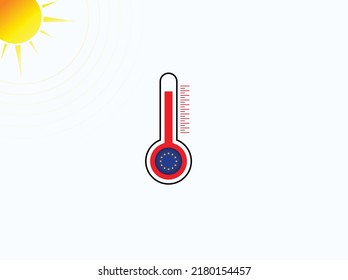 Europe at high temperatures. Pray for Europe. Europe Wildfire or Under a Heat Wave Crisis. Many Animals killed in Fire. Save nature save the life. vector illustrations.