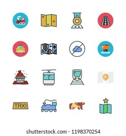 europe icon set. vector set about cloudless, viking ship, chimney and wolverine icons set.