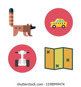 europe icon set. vector set about segway, taxi, map and animal kingdom icons set.