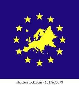 europe icon vector