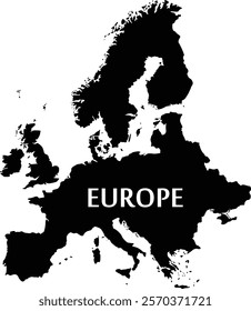 Europe icon vector design, europe silhouette Logo design