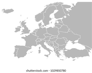 第1次世界大戦後 国境を持つヨーロッパの地図のベクター画像 ベルサイユ条約1919年 のベクター画像素材 ロイヤリティフリー