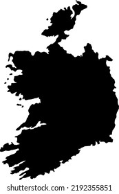 Europe Ireland  map vector map.Hand drawn minimalism style.