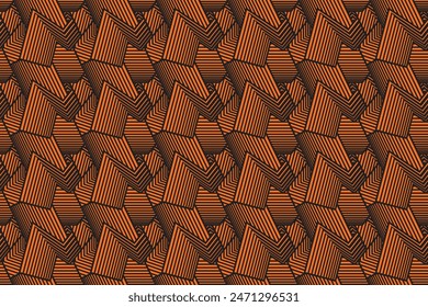 Europe league football soccer vector rectangular wallpaper. Orange geometric lines on black background.