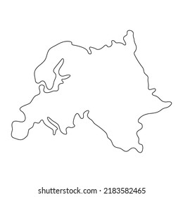 fondo blanco del mapa de europa con diseño de arte lineal 11097381 Vector  en Vecteezy