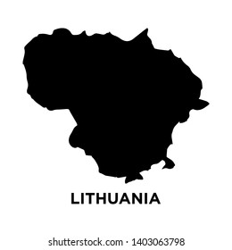 europe lithuania map icon vector design template