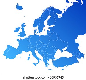 Europa Karte : Politische Europa Karte Standardformat 136 X 100cm - Die ...