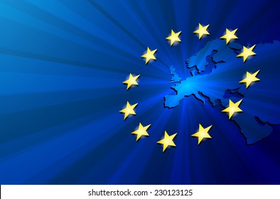 Europe Map Stock Vector (Royalty Free) 230123125 | Shutterstock