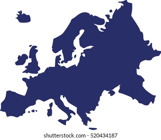 Glowing Europe Map Vector Illustration Stock Vector (Royalty Free ...