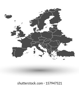 Europe map background vector