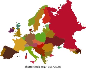 Europe map color vector image