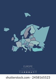 europe map. continental map.
a simple map of the country.