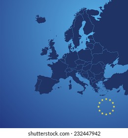 Europe map cover vector