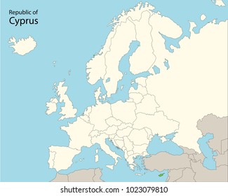 europe map, cyprus