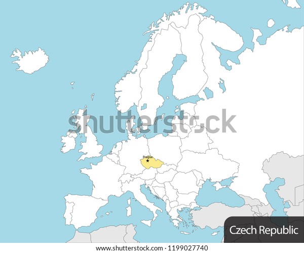 Europe Map Czech Republic Prague 600w 1199027740 