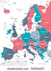 Europe Map - Detailed Vector Illustration