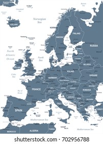 Europe Map - Detailed Vector Illustration