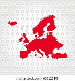  Europe map in Diamond background