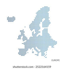 europe map dotted gradient vector design illustration isolated white background