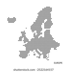 europe map dotted vector design illustration isolated white background