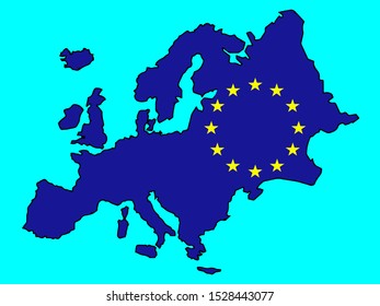 Europe map flag Vector illustration eps 10