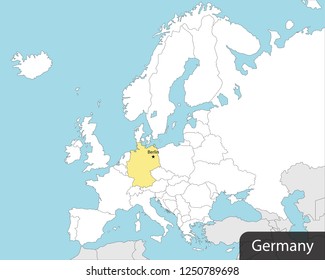 europe map, germany, capital berlin  svg